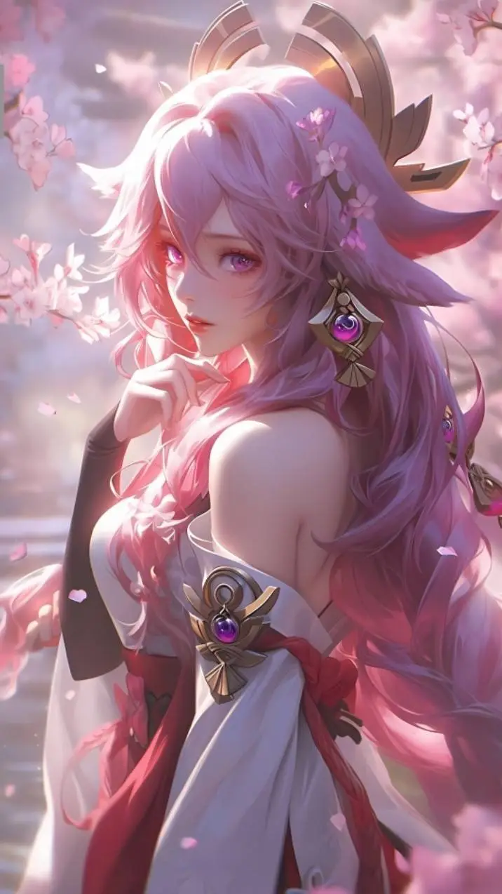 ai character: 八重神子 background