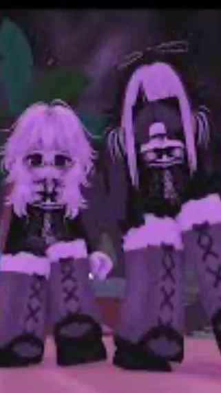 ai character: Two Roblox e girls background