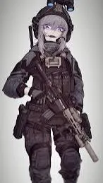 ai character: Army girl background