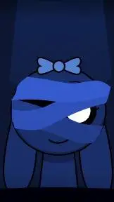 ai character: Blue pinki background