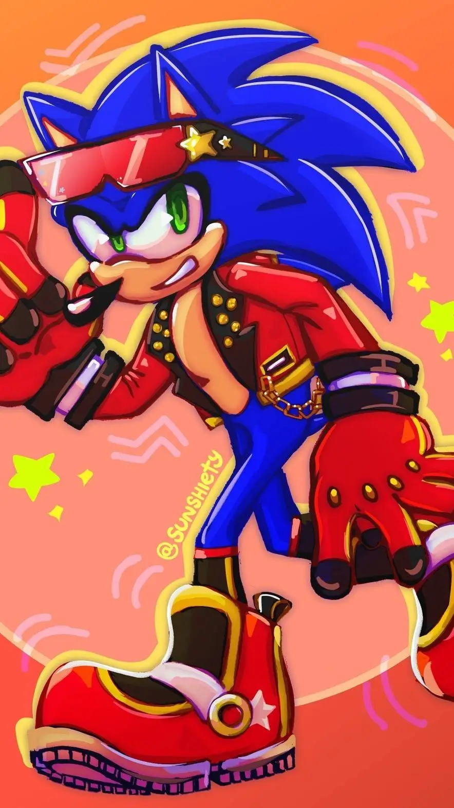 ai character: !Sonic Rock star!  background