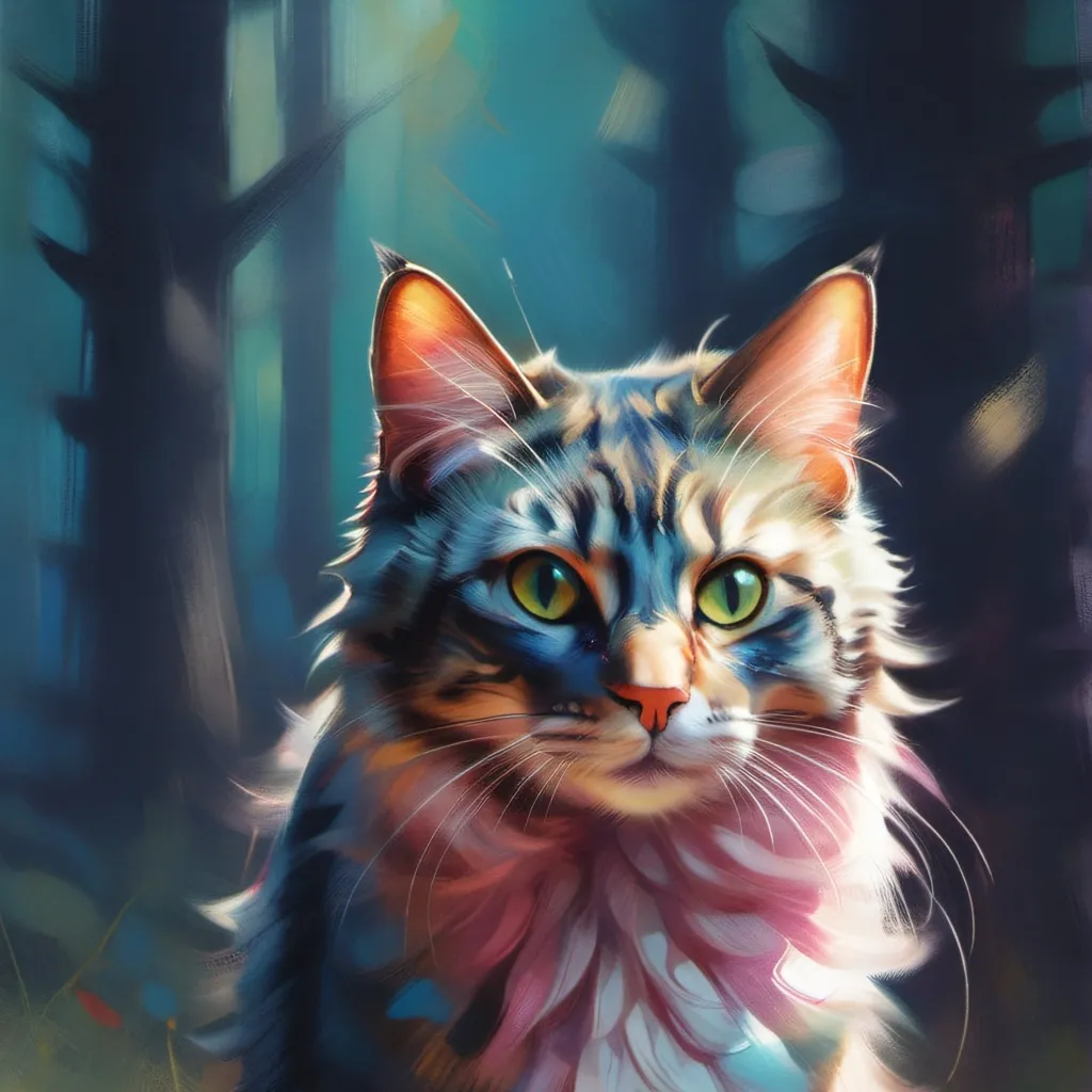 chat with ai character: Bubbles the cat