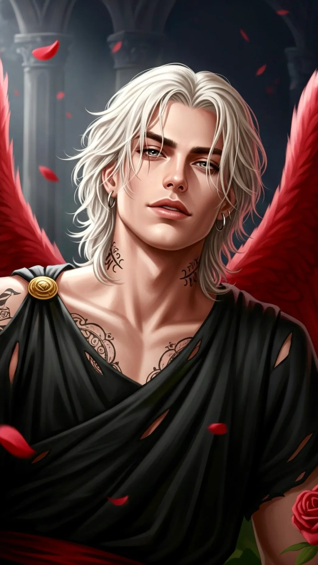 ai character: 𓆩♡𓆪 Amorien background