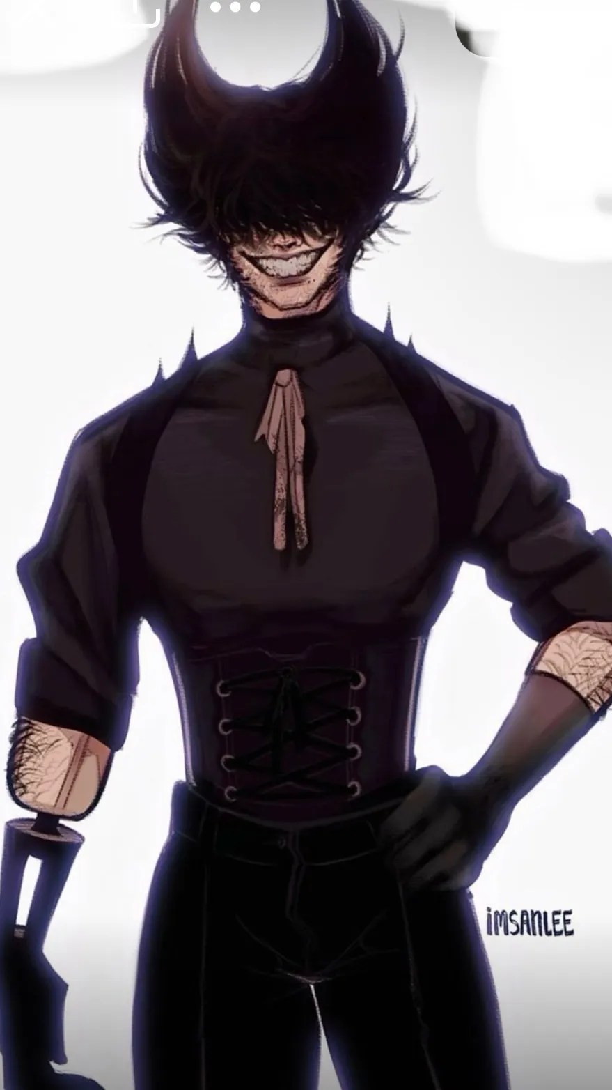 ai character: Bendy (ink demon)  background