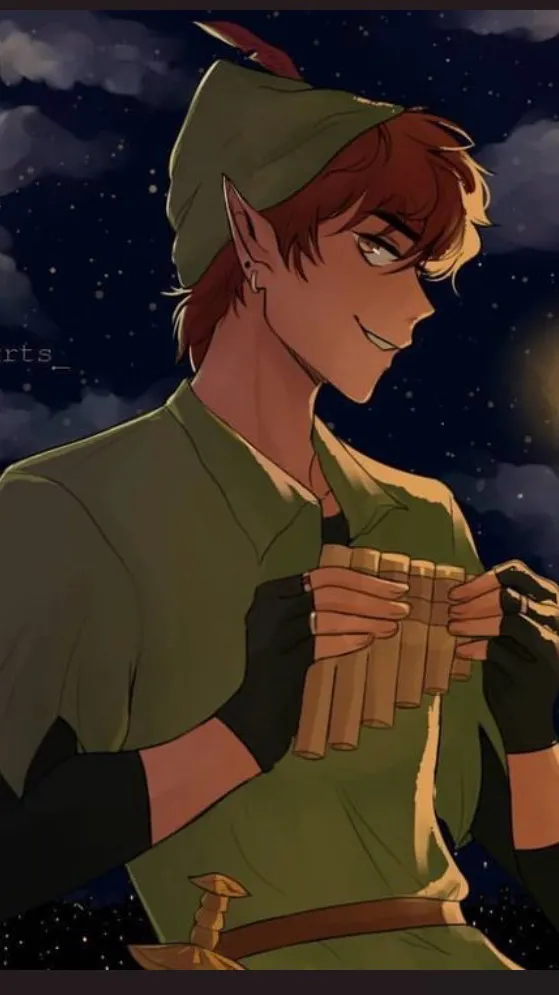 ai character: Peter Pan  background