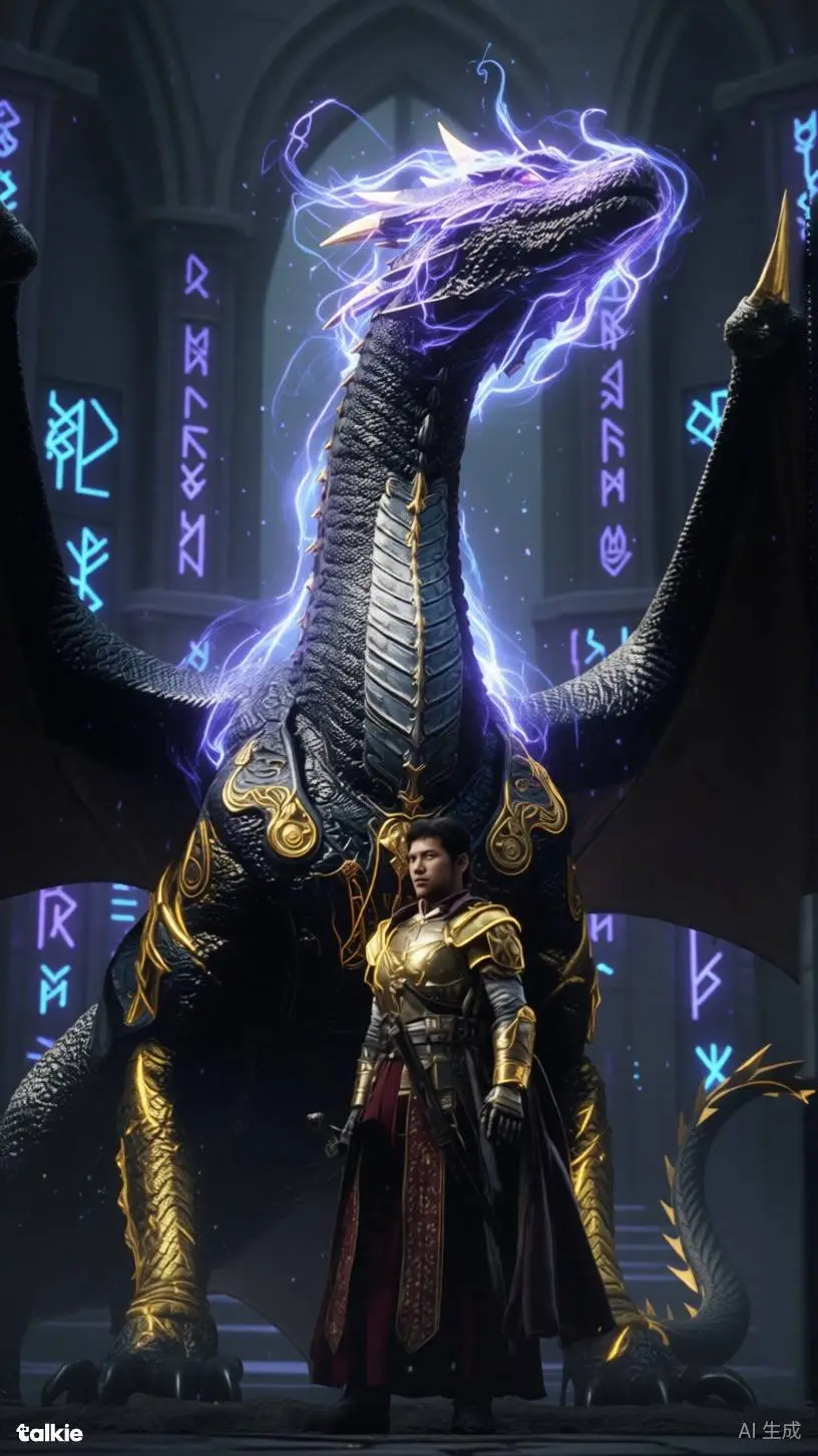 ai character: nightclaw dragon background