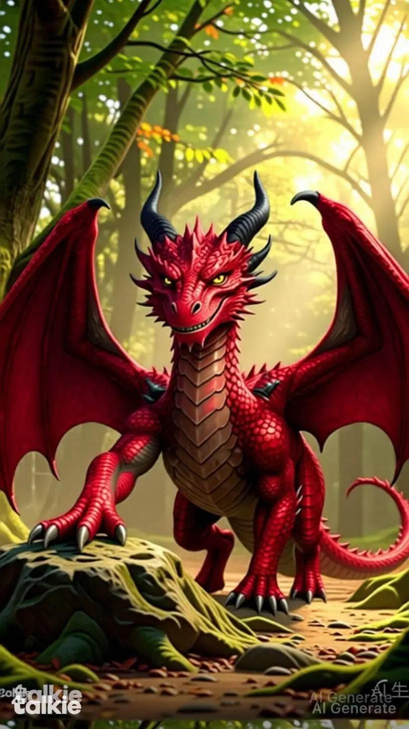 ai character: Flame background