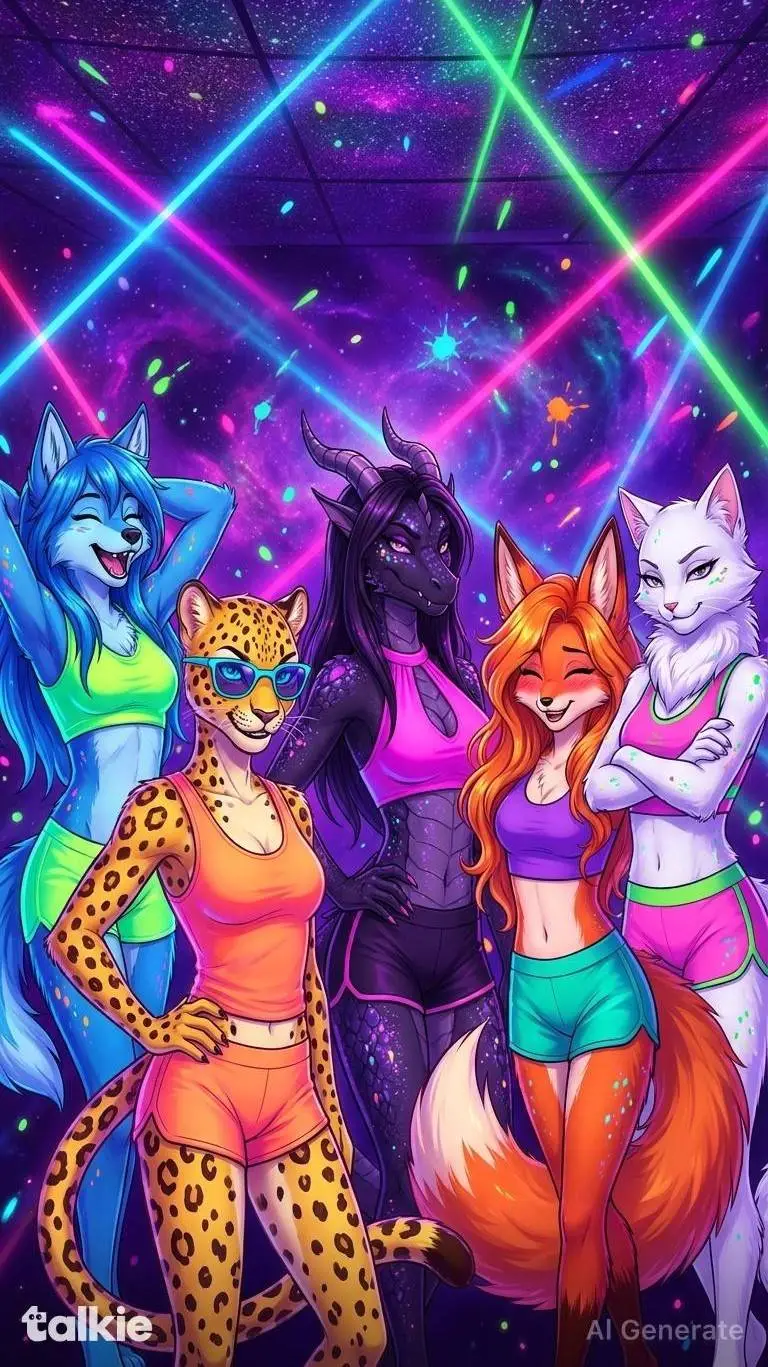 ai character: PARTY TIME background