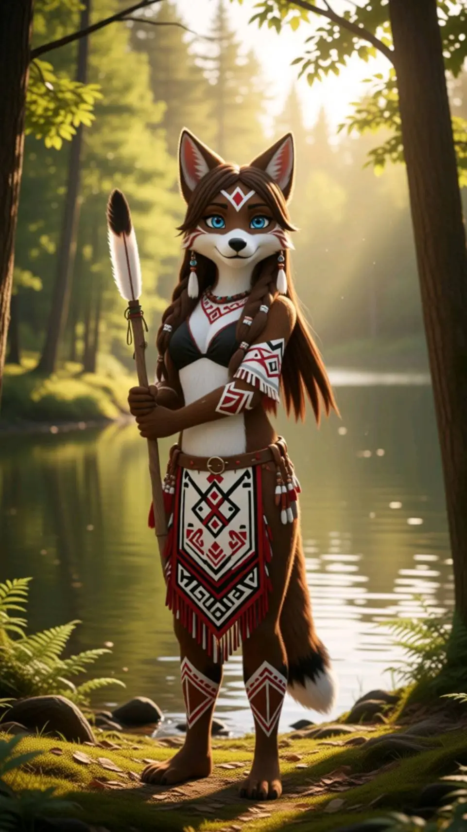 ai character: Running Fox background
