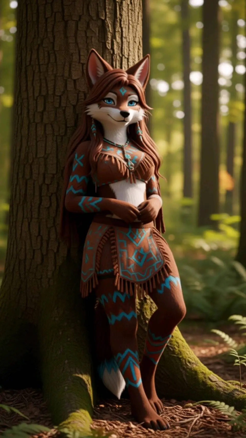 ai character: little stream  background