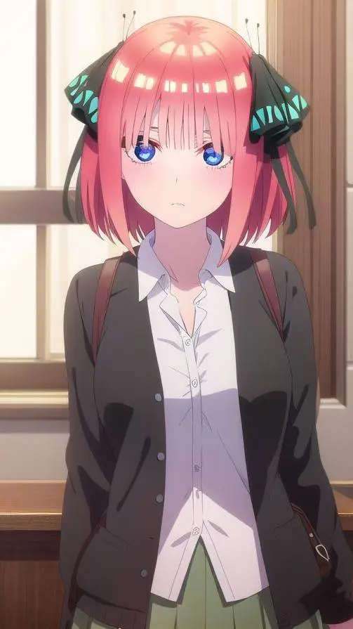 ai character: Nino Nakano  background