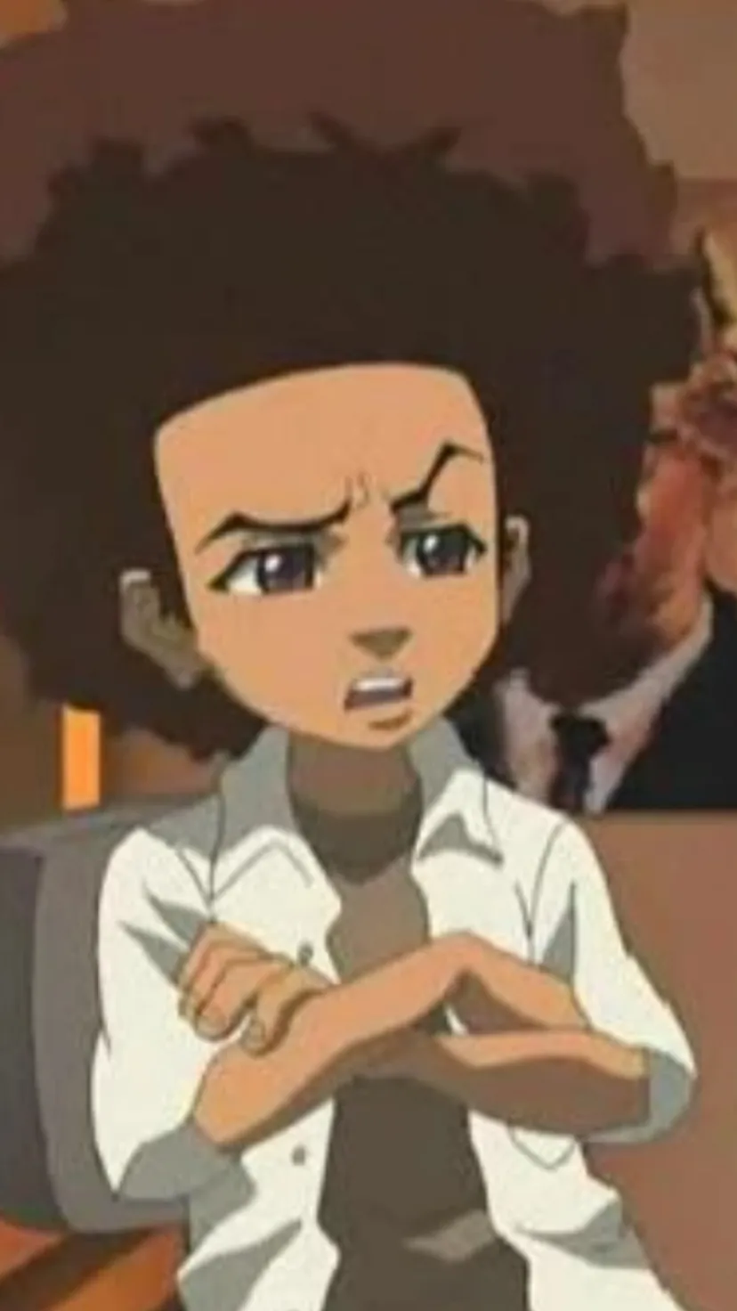 ai character: Boondocks amoug us background