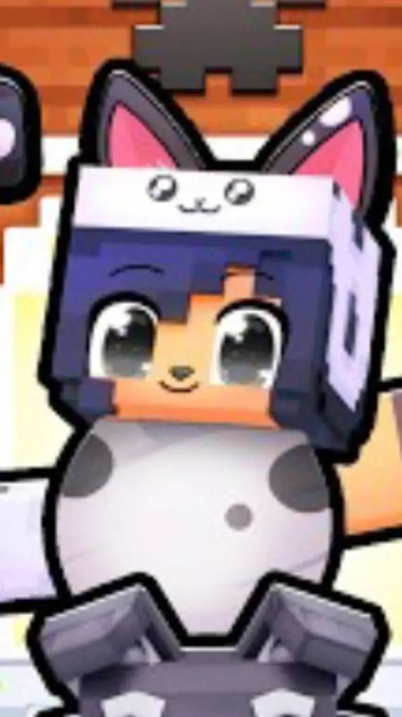 ai character: aphmau is cute dog background