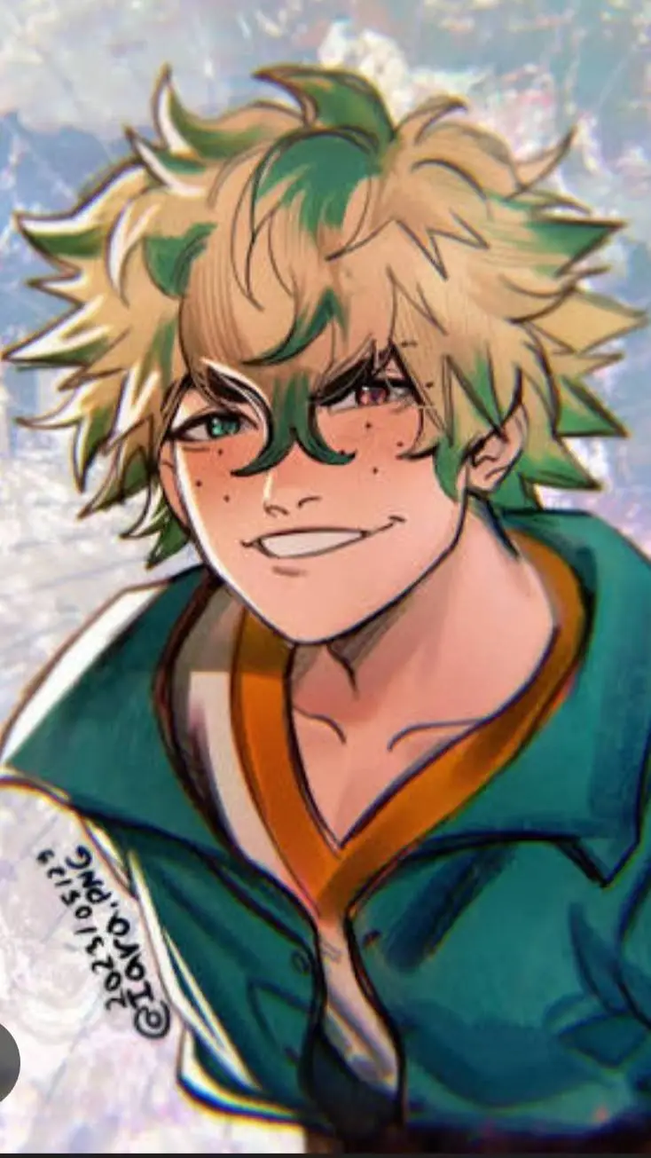 ai character: IzukuxBakugo merge background