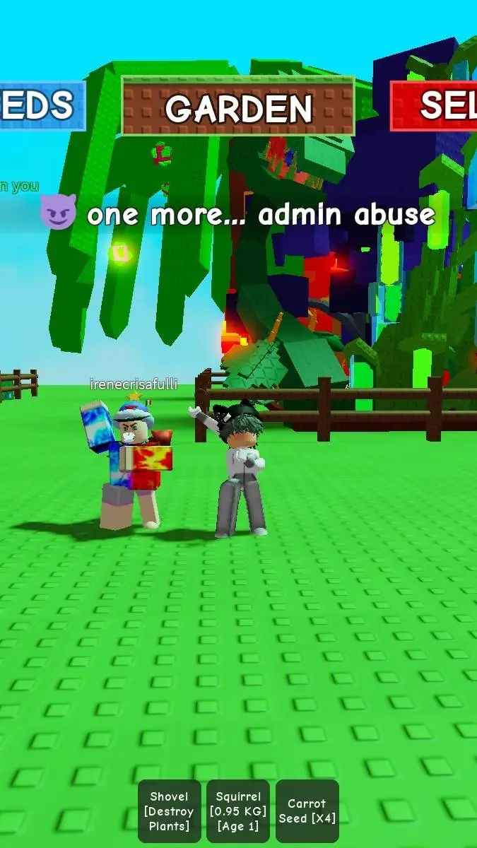 ai character: grow a garden background