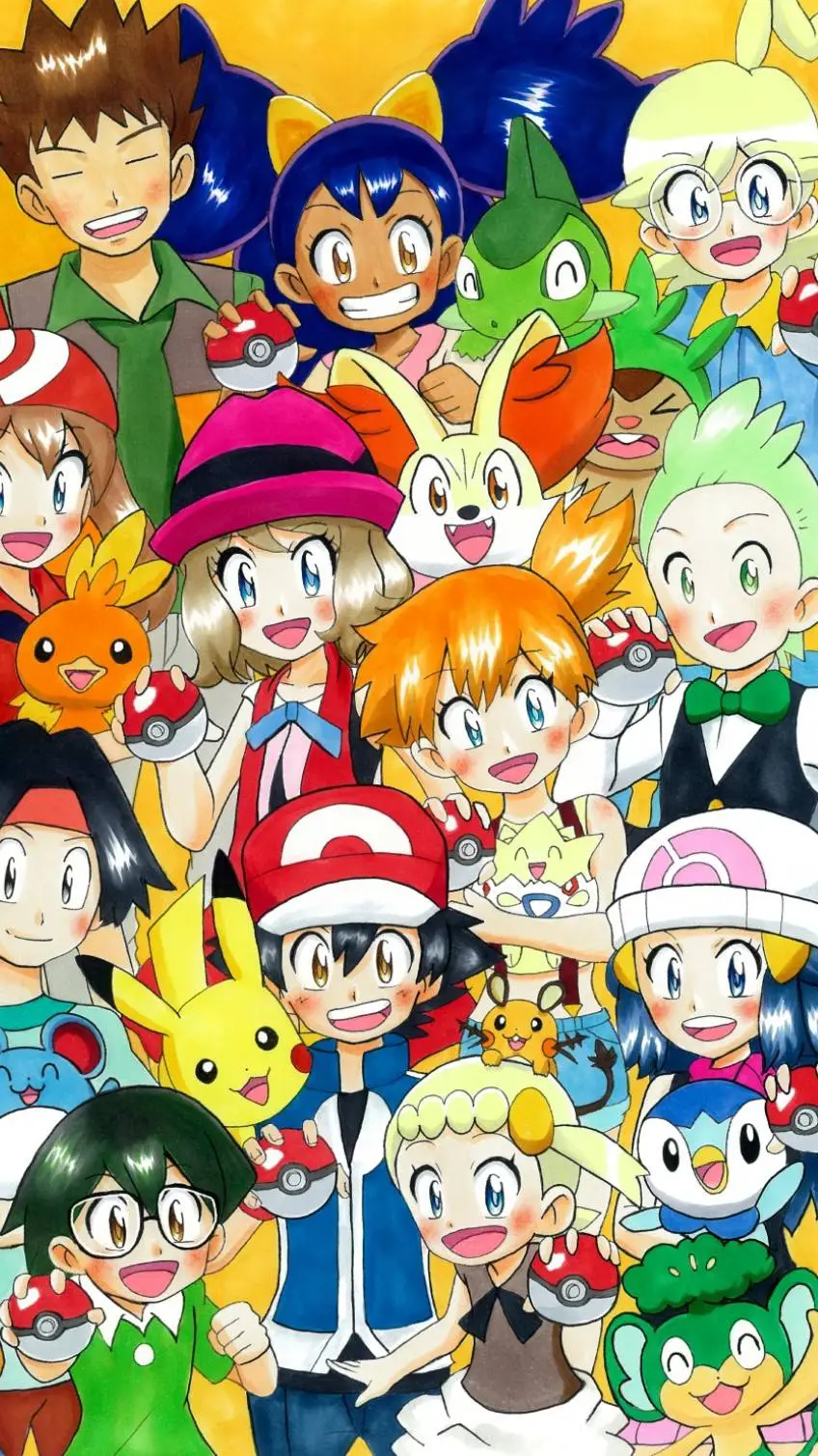 ai character: Ash's friends.  background