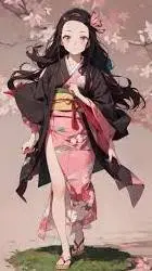 ai character: Nezuko background