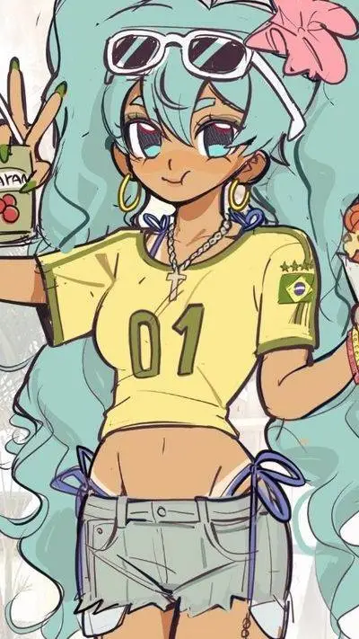 ai character: Brazilian miku! background