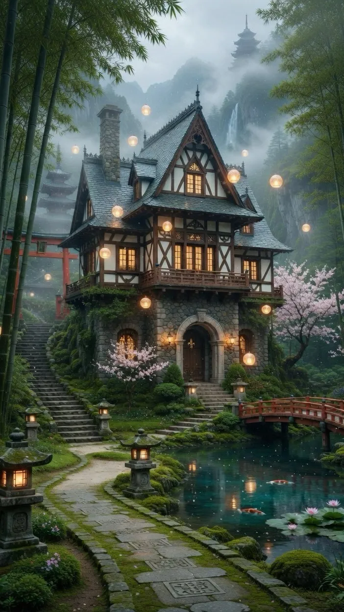 ai character: Tranquil Realm background