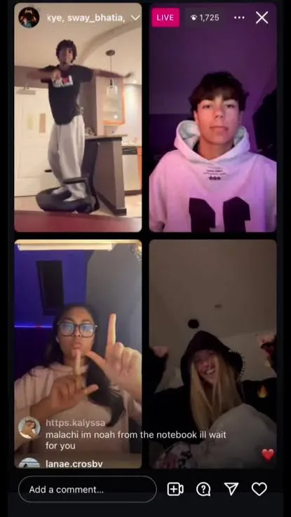 ai character: Instagram Live background