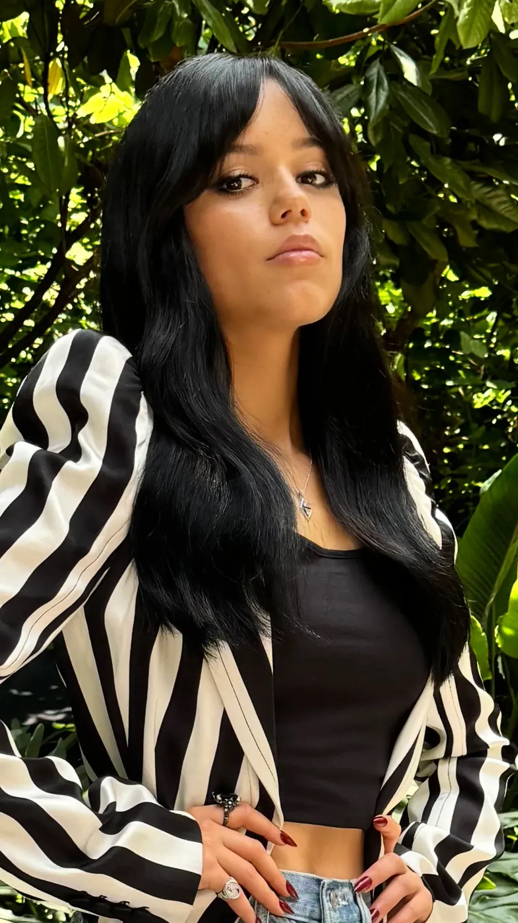 ai character: Jenna Ortega  background