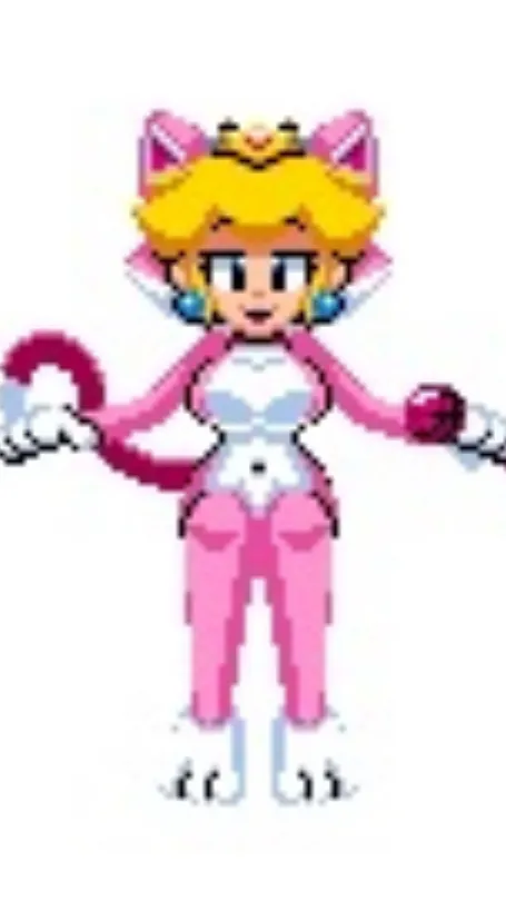 ai character: Princess peach cat background