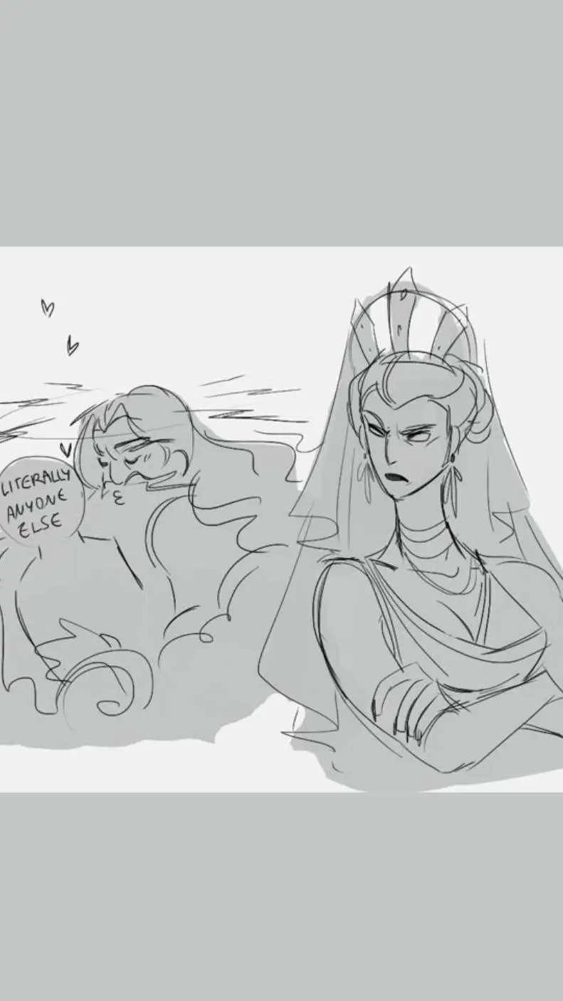 ai character: hera and Zeus  background