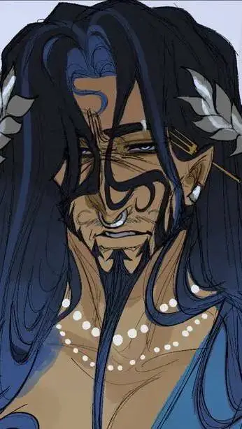 ai character: poseidon  background