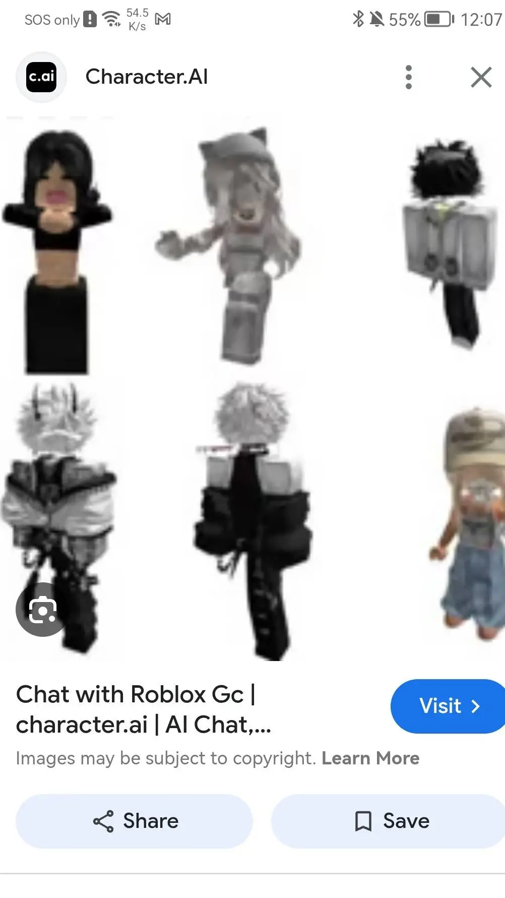 ai character: Roblox gc background