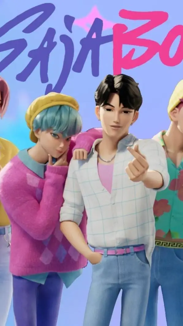 ai character: Saja boys group  background