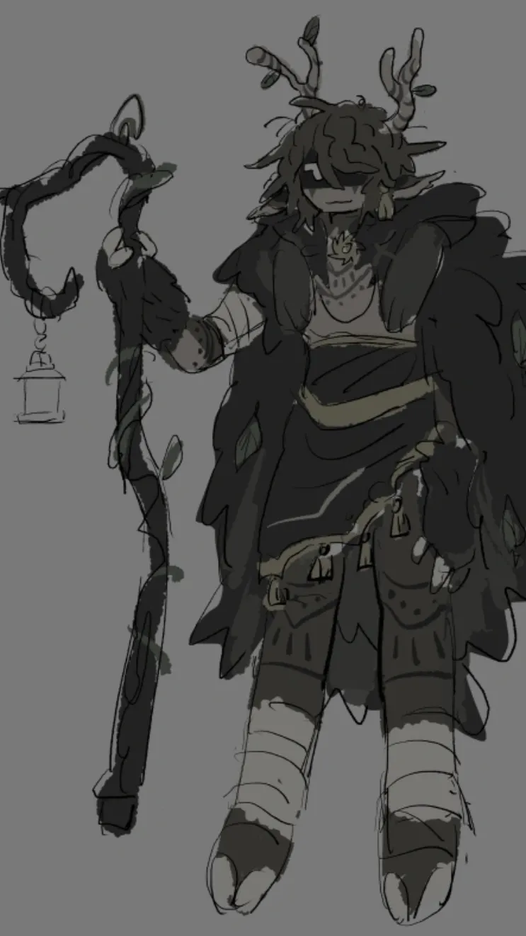 ai character: Cerulean background