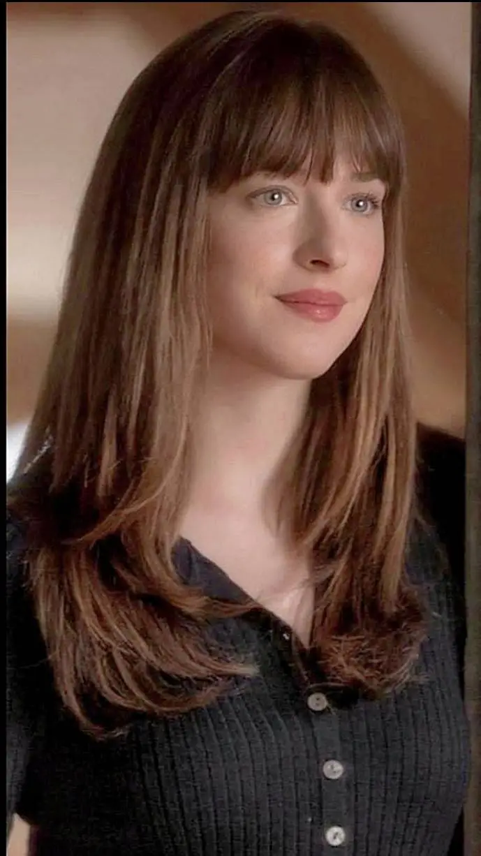 ai character: Dakota  J Johnson  background