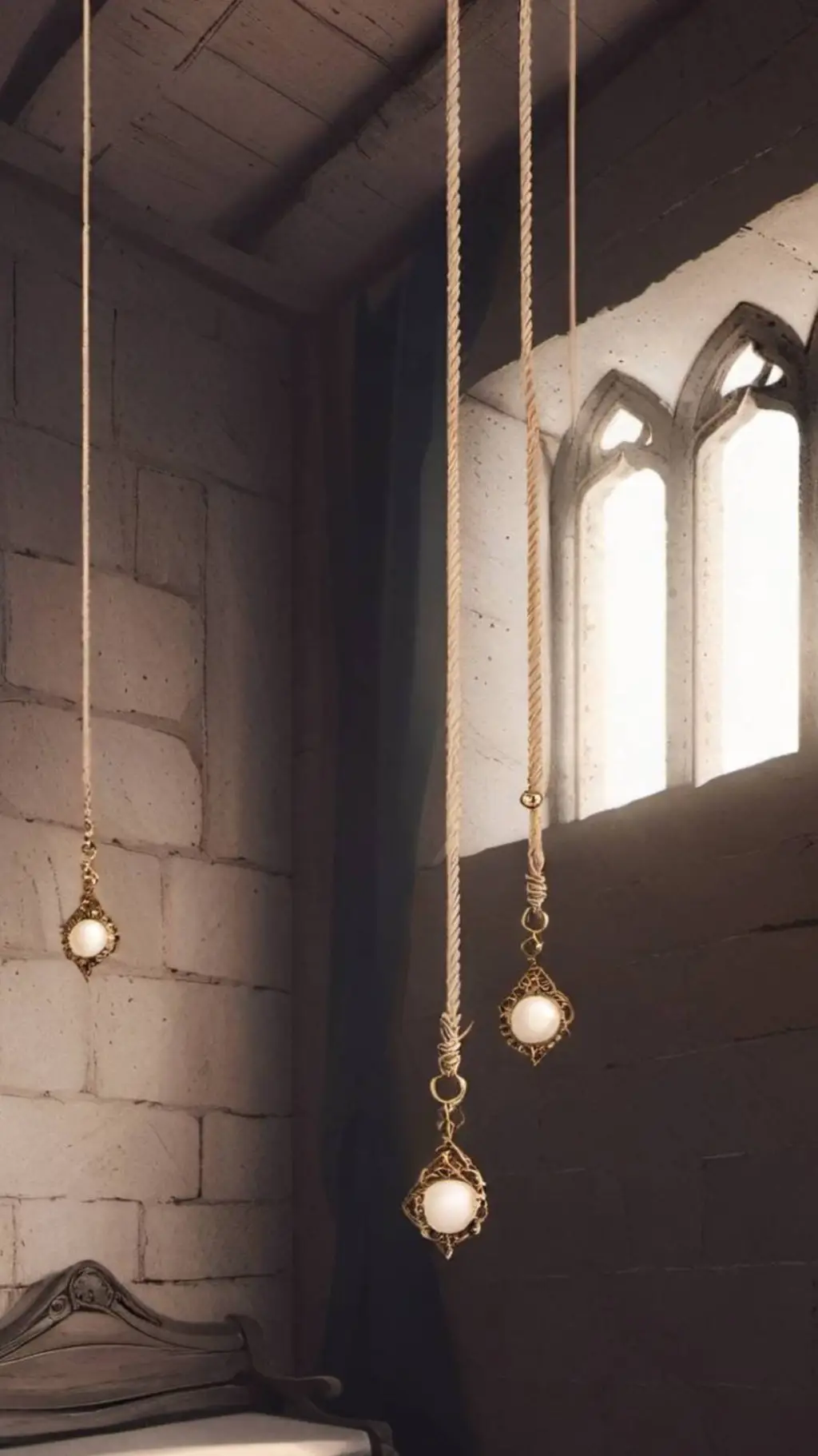 ai character: 5 golden ropes background