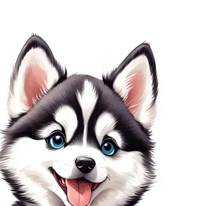 chat with ai character: Baby huskys