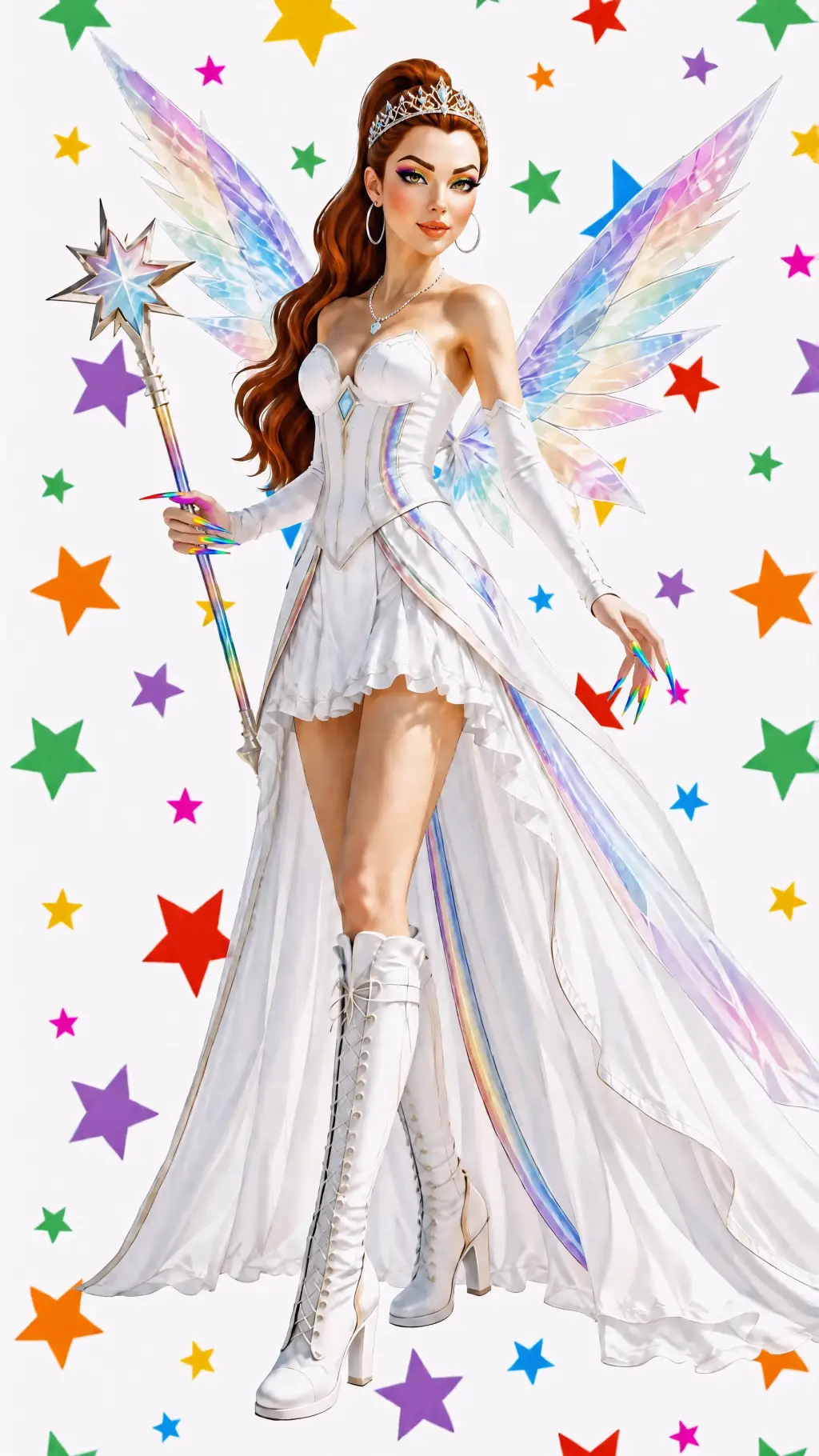 ai character: Dennis Rainbow background