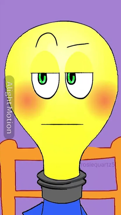 ai character: Lightbulb  background