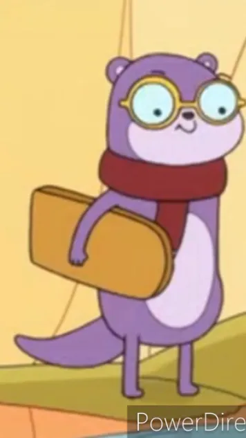 ai character: Sea otter￼ boy ￼ background