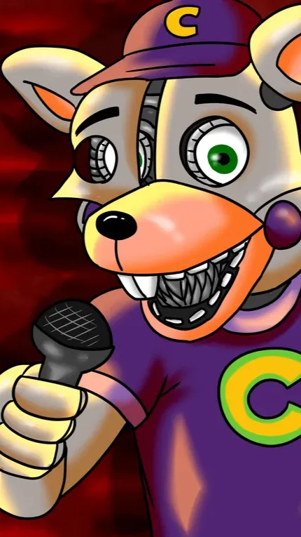 ai character: Chuck E. Cheese background