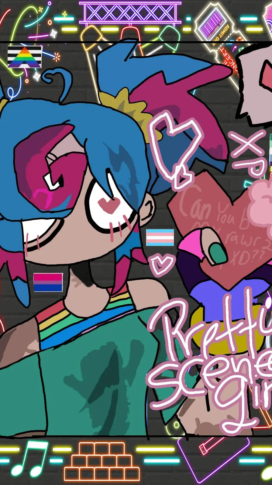 ai character: MY ARTTTT background