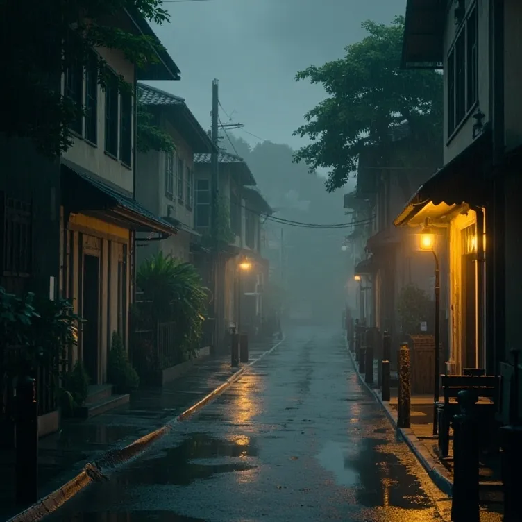 chat with ai character: eerie town