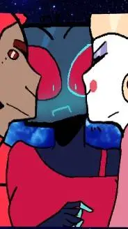 ai character: radiostadicapple background