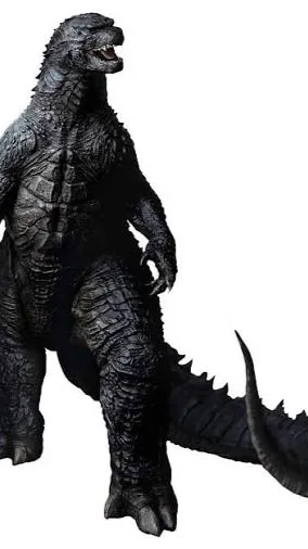 ai character: Godzilla  background