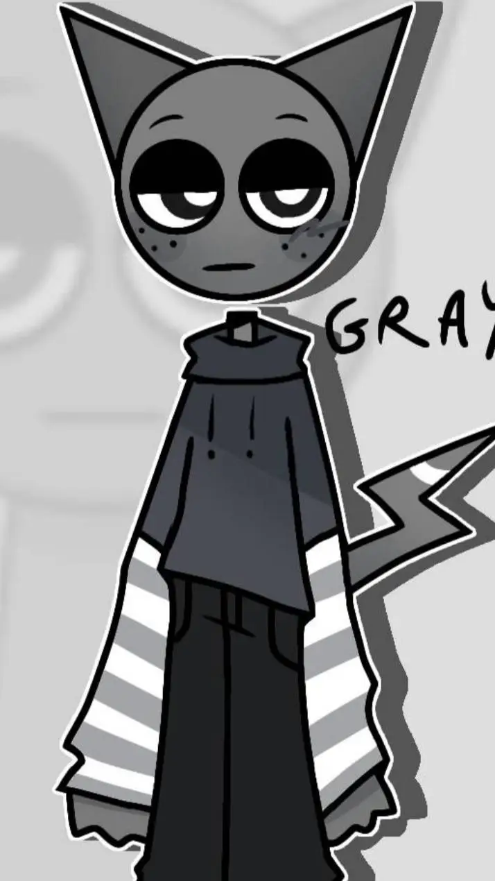 ai character: Gray background