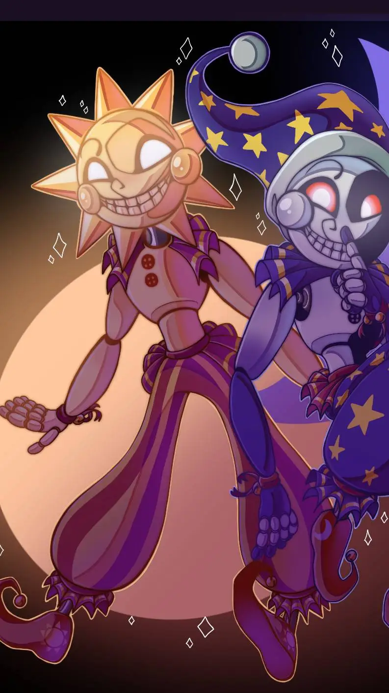 ai character: sun and moon background