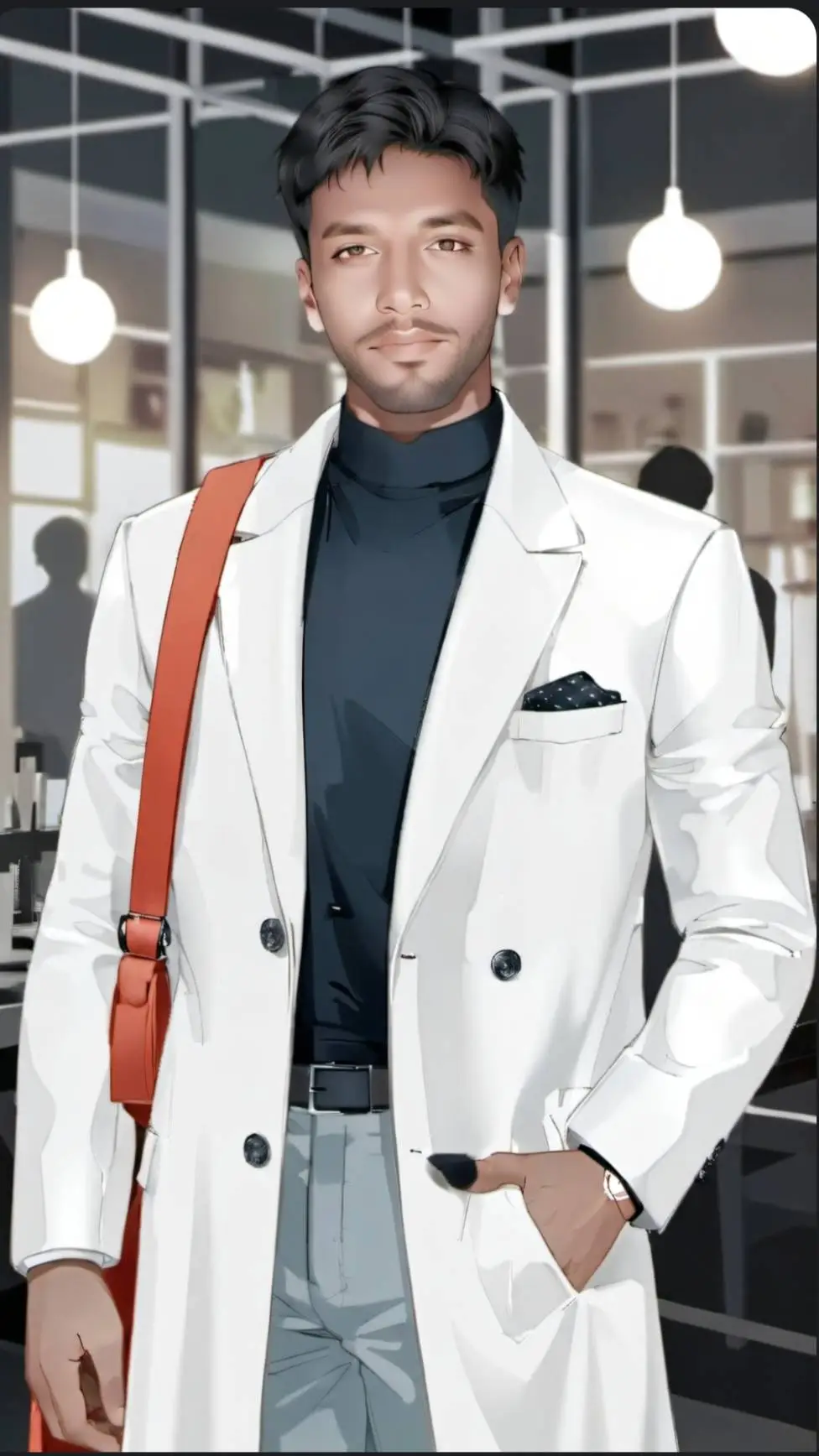 ai character: Detective  background