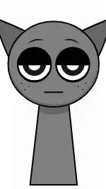 ai character: Gray sprunki  background