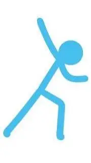 ai character: blue stickman background