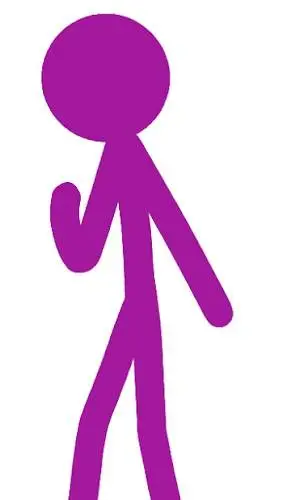 ai character: purple stickman  background