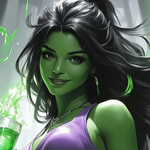 chat with ai character: Young she hulk 