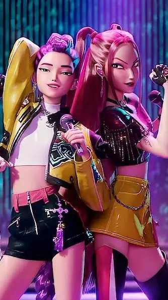 ai character: Kpop demon hunters background